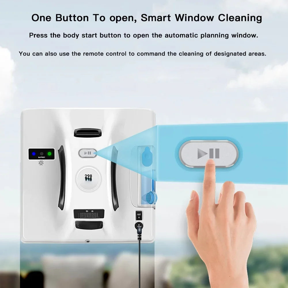 Window Cleaner Robot Smart Life Windows Cleaner With Water Sprayer Auto Cleaning Smart Phone Control for Home