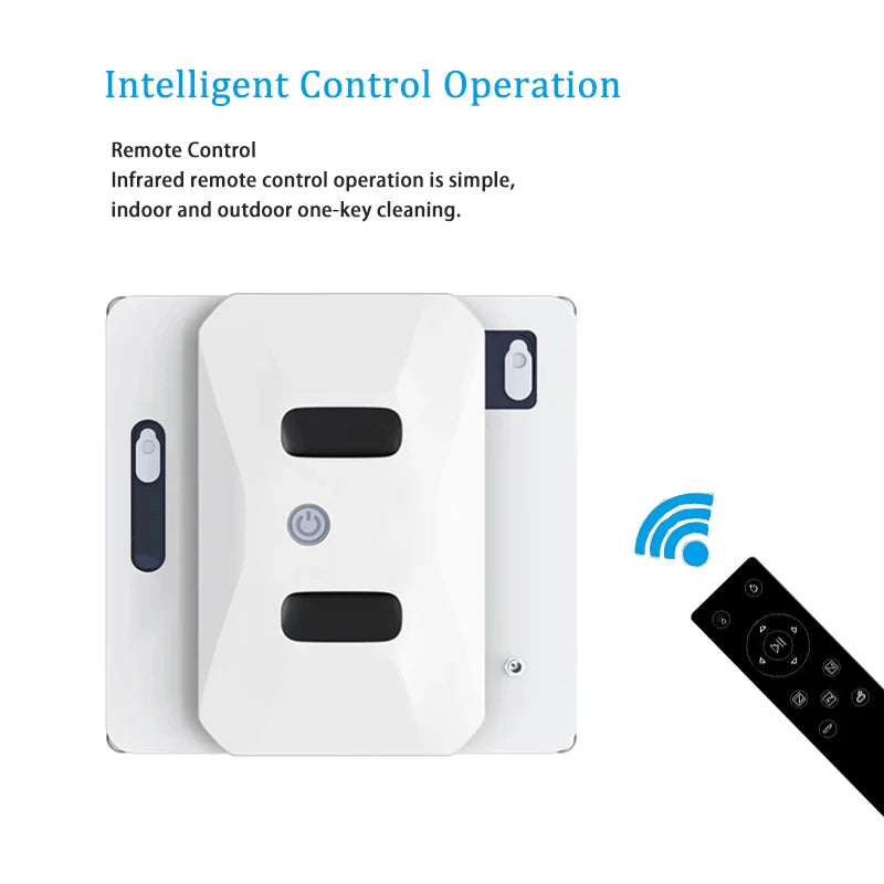 【Clearance Sale】Purerobo Robot Window Cleaner NO APP With Remote Control，Water Spray Home Smart Electric Glass Cleaning Robot