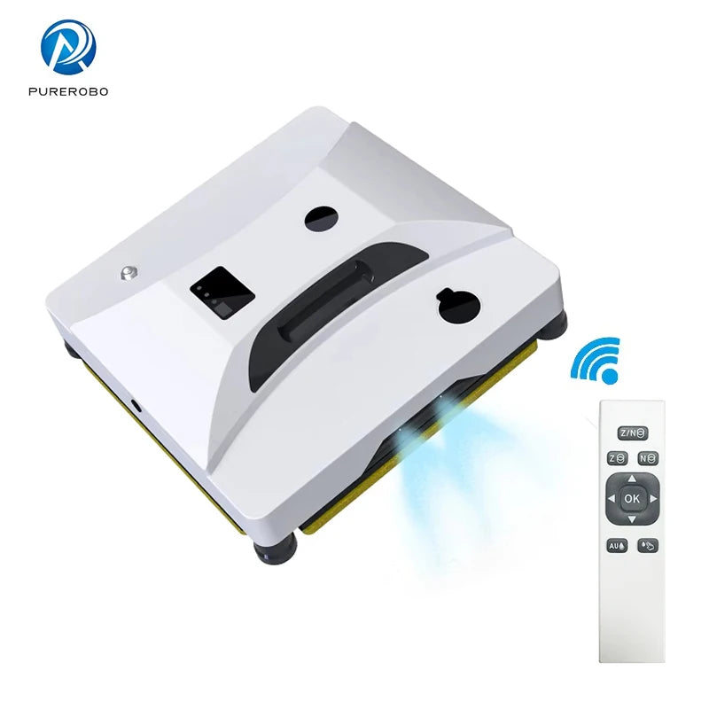 【Clearance Sale】Purerobo Robot Window Cleaner NO APP With Remote Control，Water Spray Home Smart Electric Glass Cleaning Robot