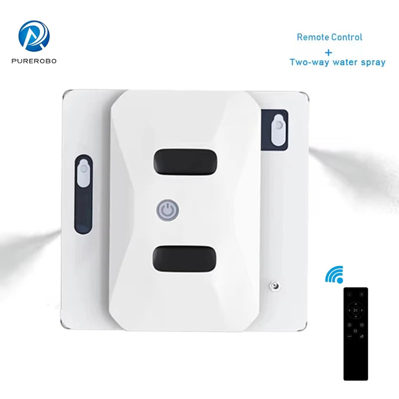 【Clearance Sale】Purerobo Robot Window Cleaner NO APP With Remote Control，Water Spray Home Smart Electric Glass Cleaning Robot