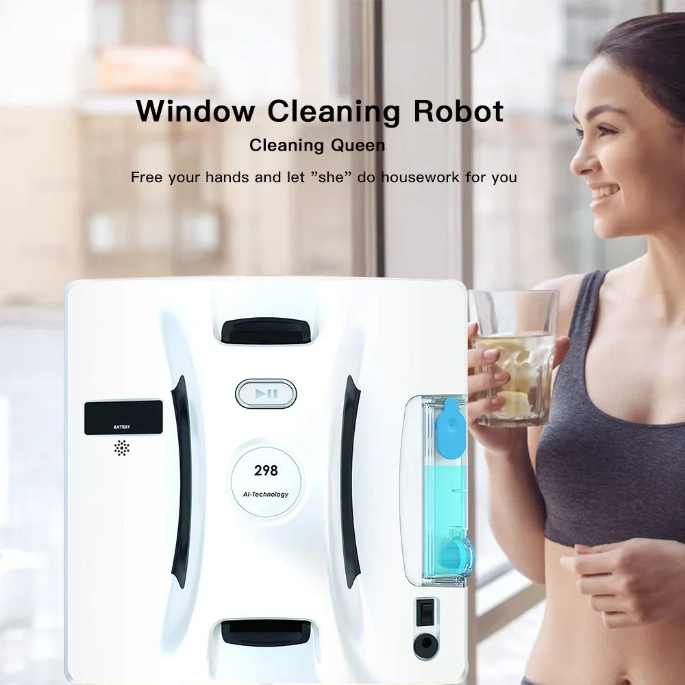 Window Cleaner Robot Smart Life Windows Cleaner With Water Sprayer Auto Cleaning Smart Phone Control for Home
