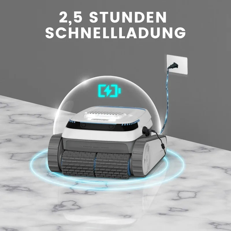 PC10 150LPM Cordless Robotic Pool Cleaner 120m Pool Floor Wall Cleaning Swimming Water Automatic Robot Vacuum Cleaner